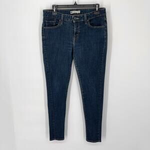 Levi’s Shaping Denim Jean Leggings Juniors Size 13M / 31 Dark Blue Wash Stretchy